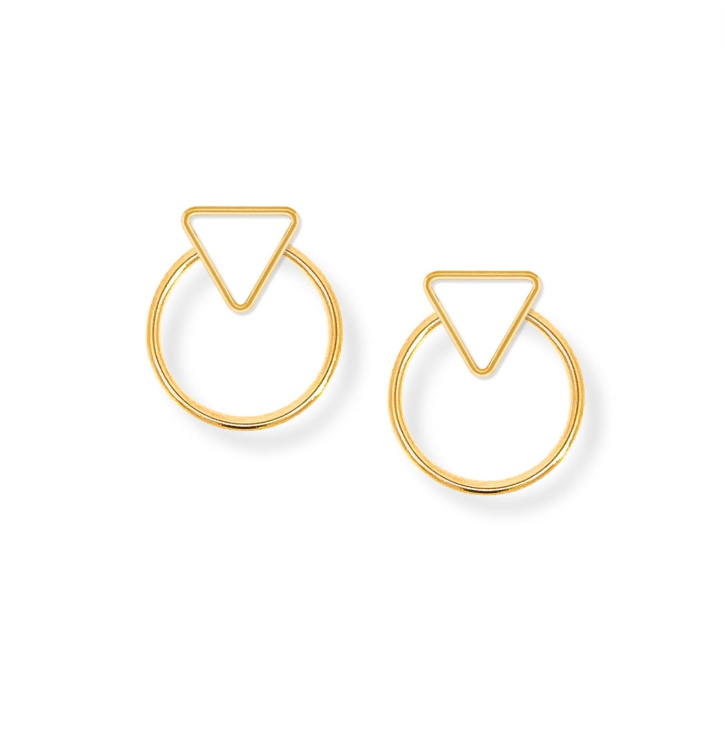EAR JACKET WITH TRIANGLE & CIRCLE