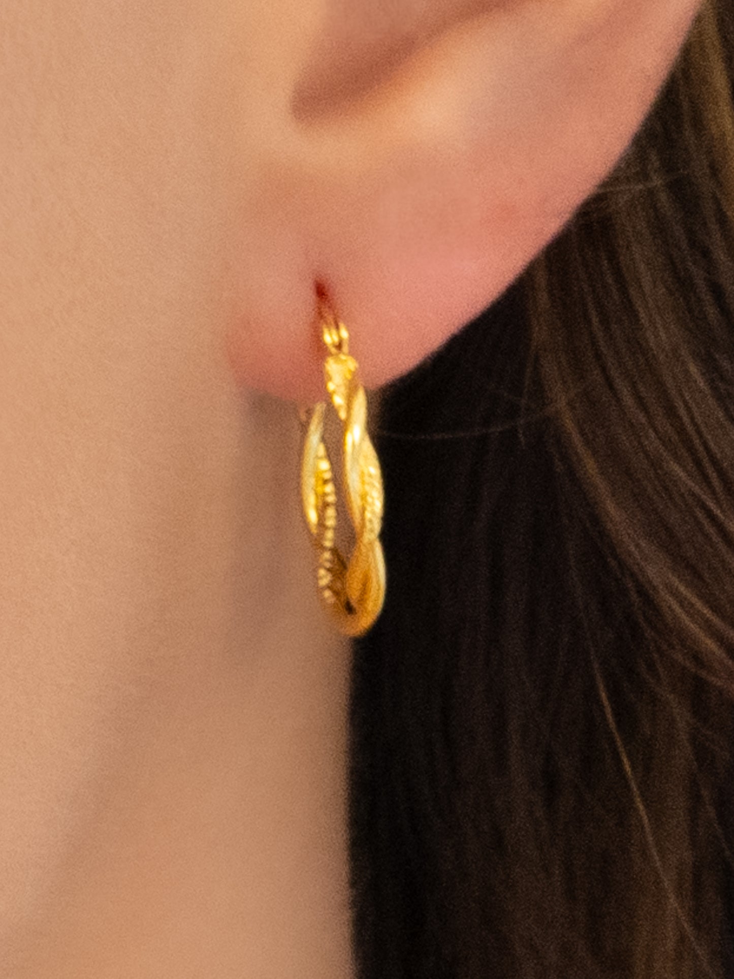 Entwined Hoops Textured & Glossy Rings