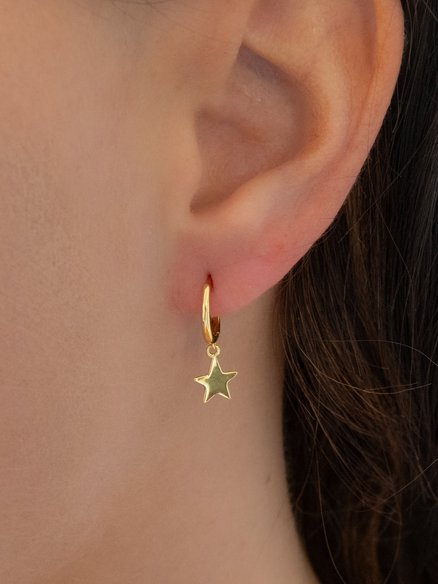 Tiny Star Charm Huggies