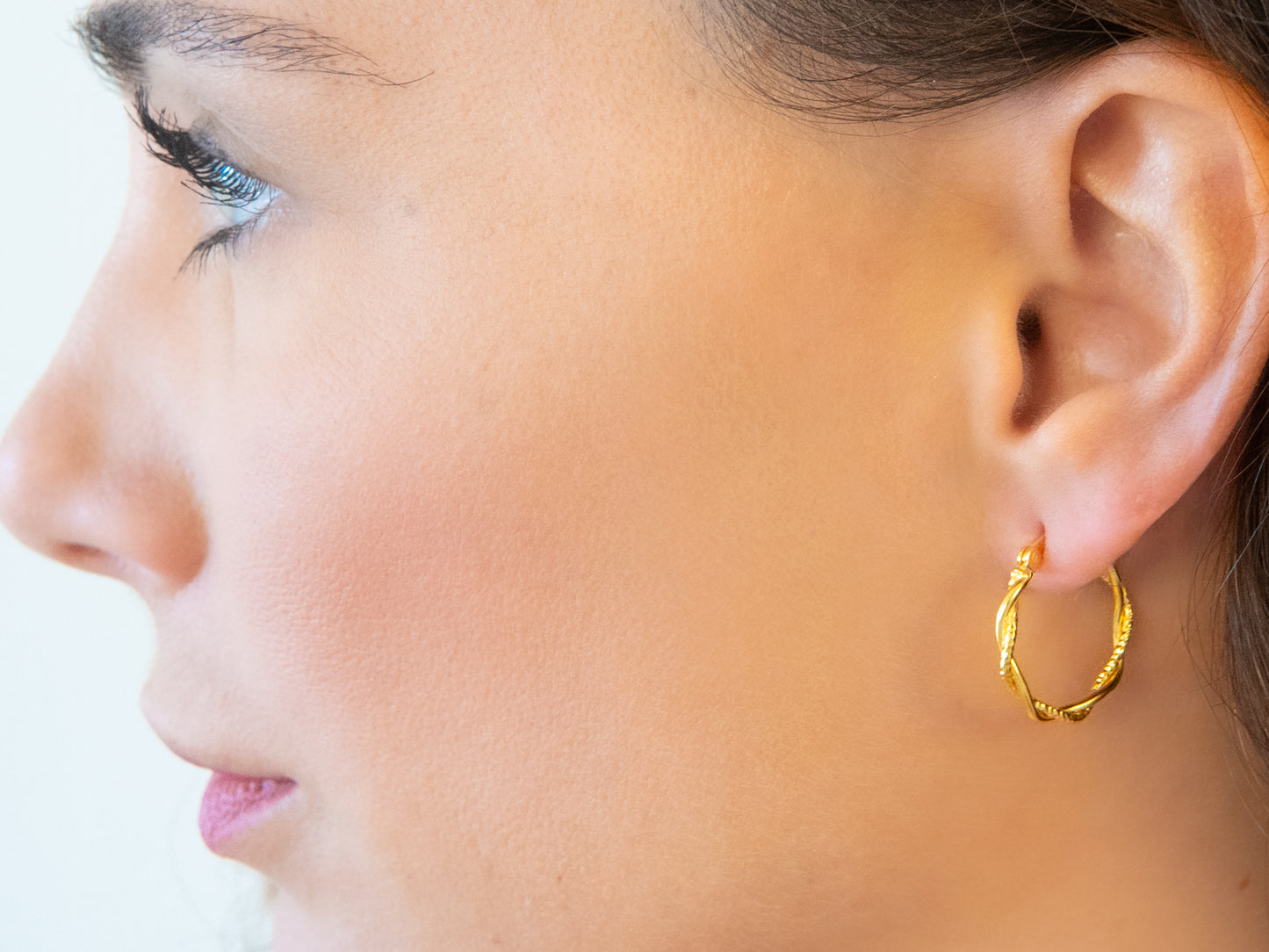 Entwined Hoops Textured & Glossy Rings