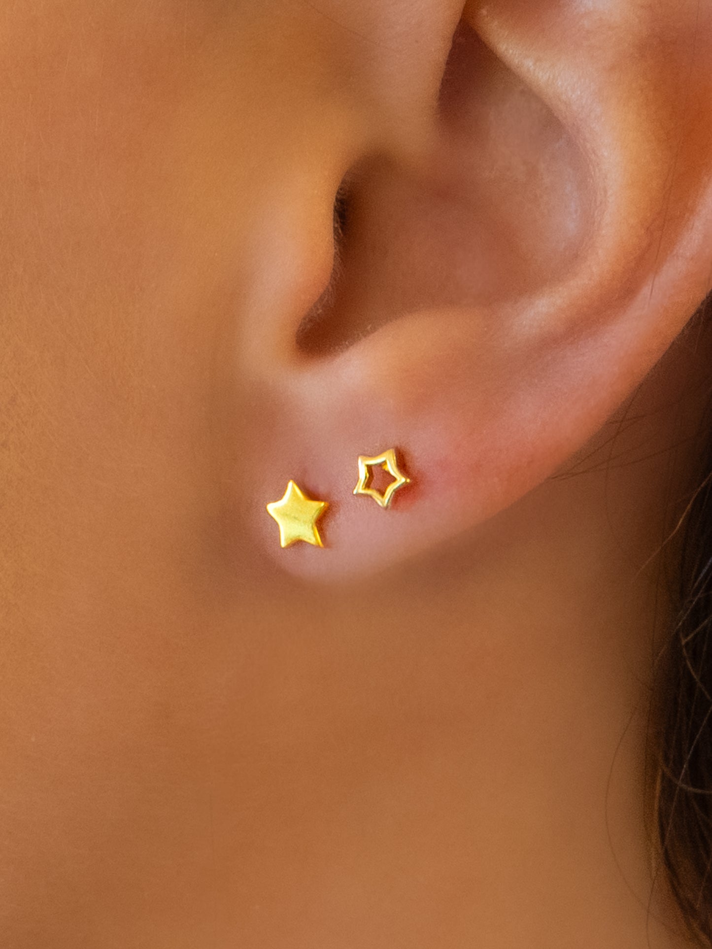 Star Studs in Four Sizes