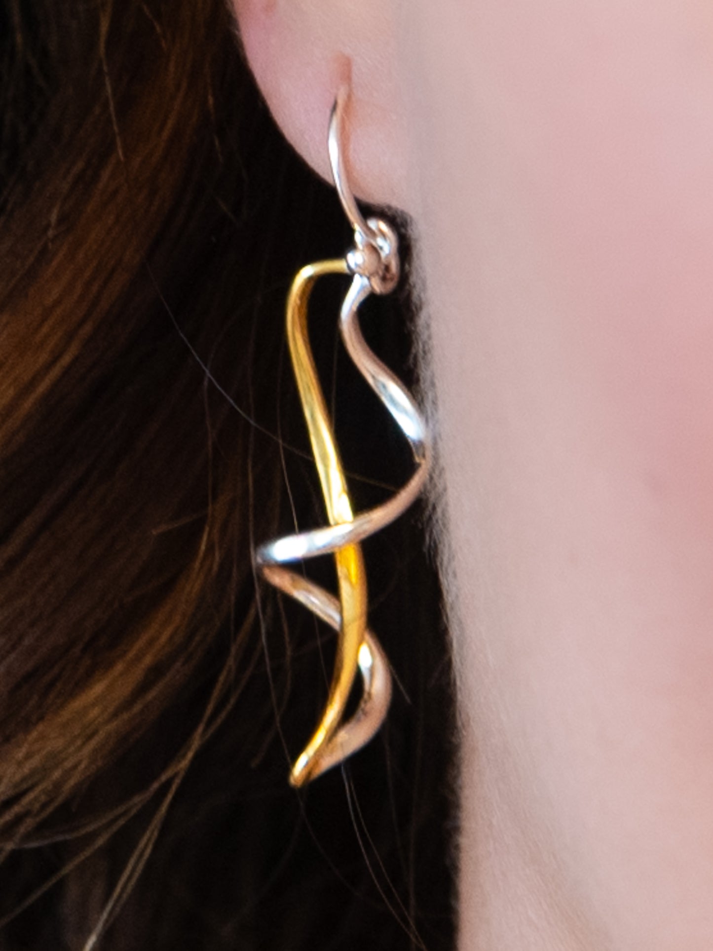 Two Tone Infinity Earrings
