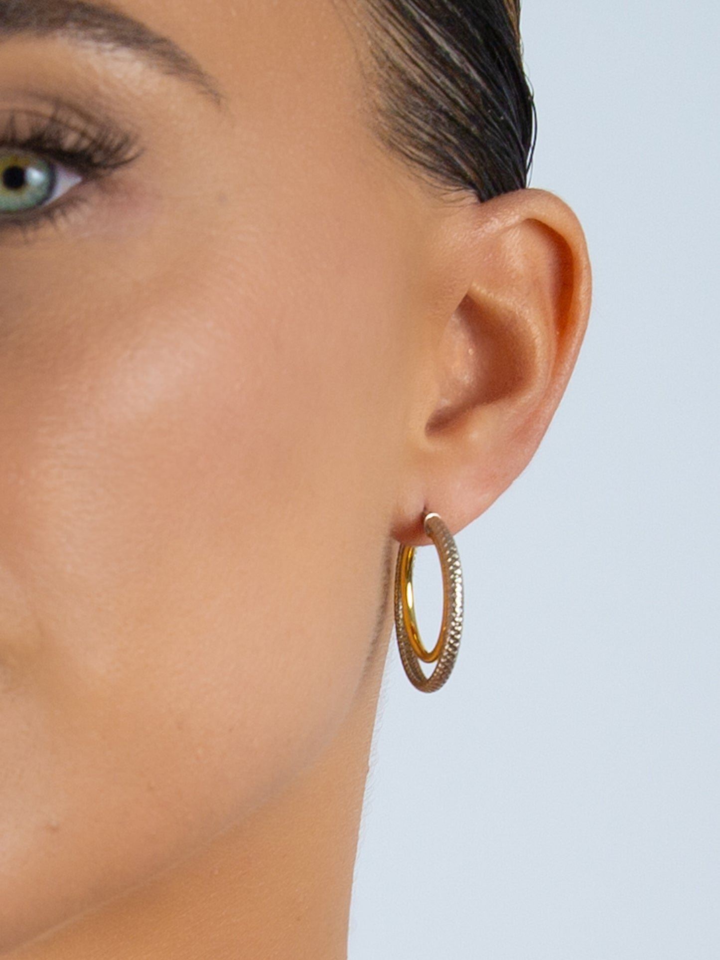 Two Tone Round Hoops