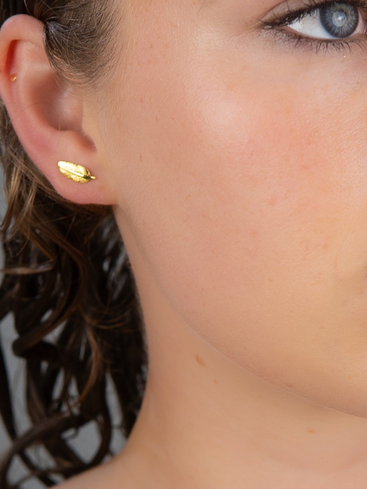 Leaf Feather Studs