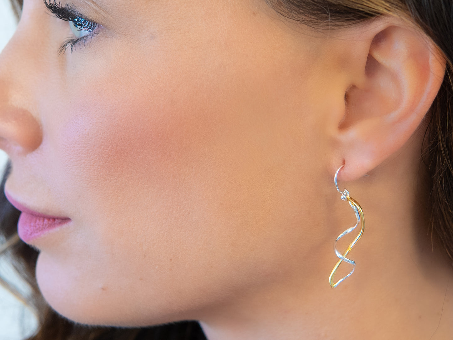 Two Tone Infinity Earrings