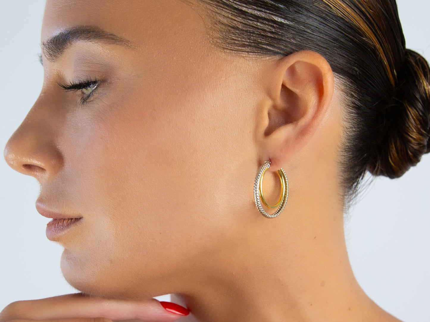 Two Tone Round Hoops