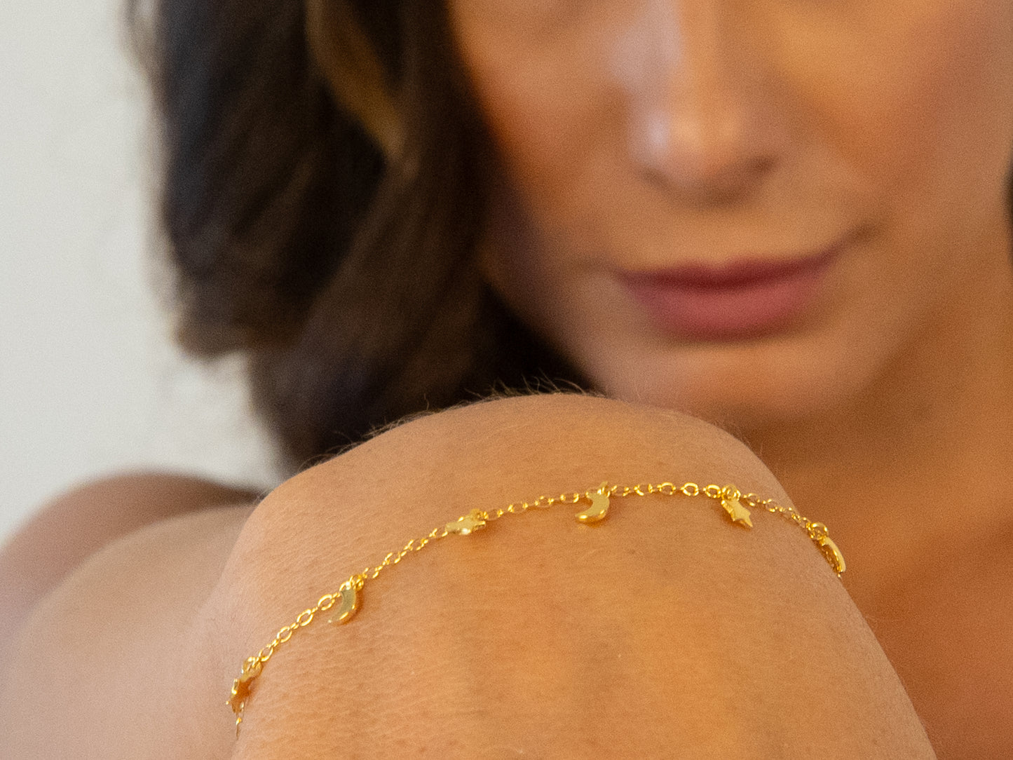 Dainty Moon & Star Bracelet