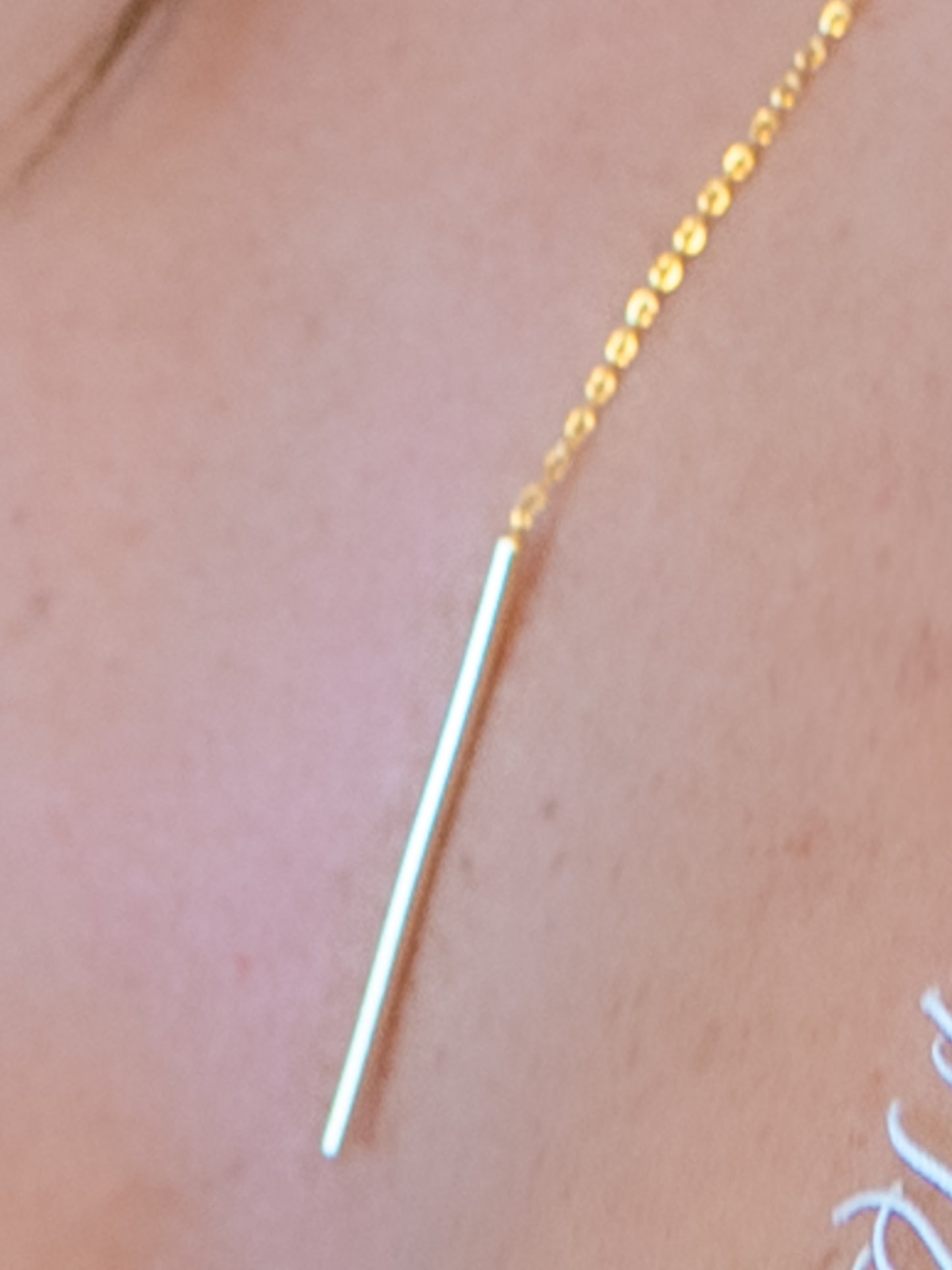 Drop Chain Necklace with Bar