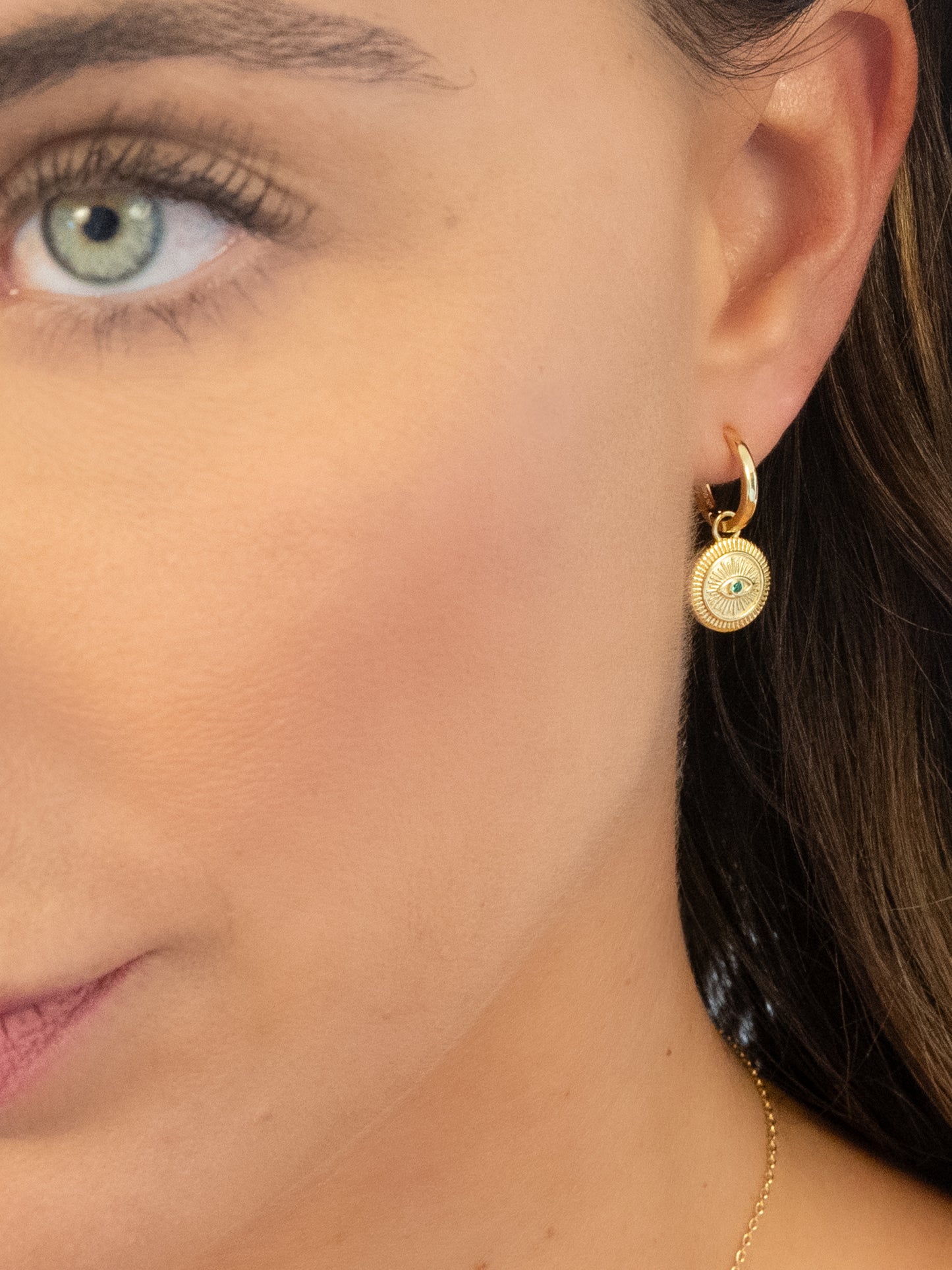 Evil Eye Hoops
