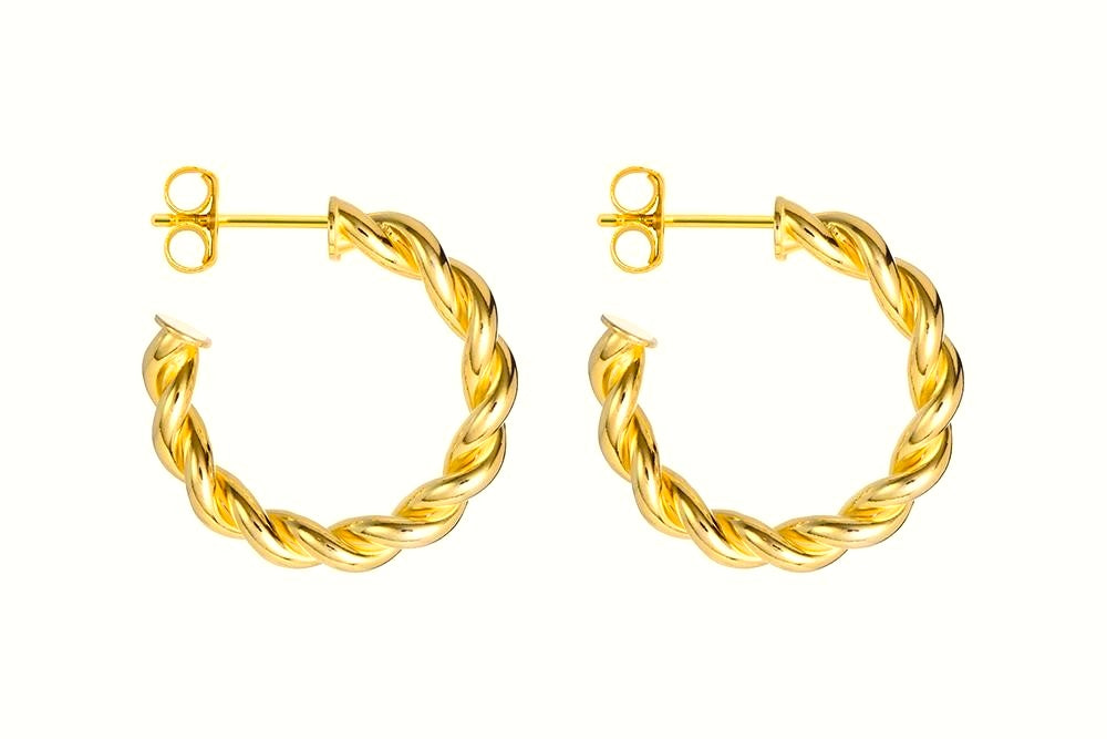 Twisted Rope Open Hoops