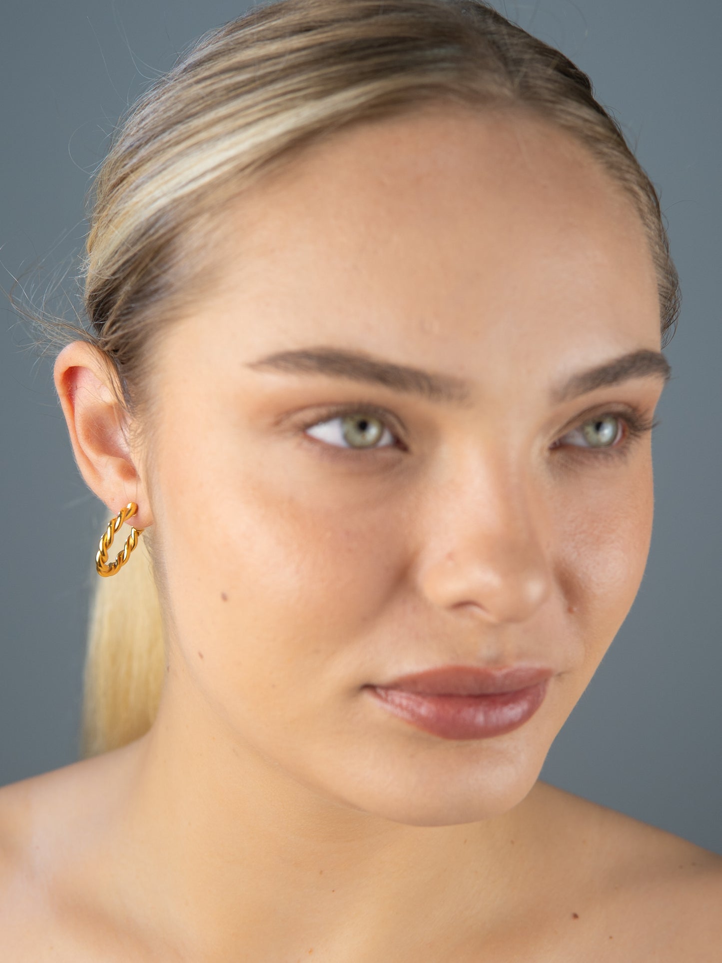 Twisted Rope Open Hoops