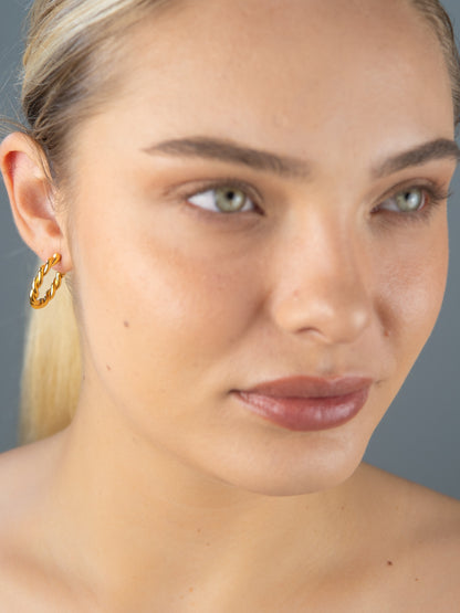 Twisted Rope Open Hoops