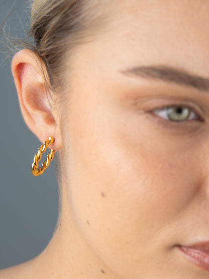 Twisted Rope Open Hoops