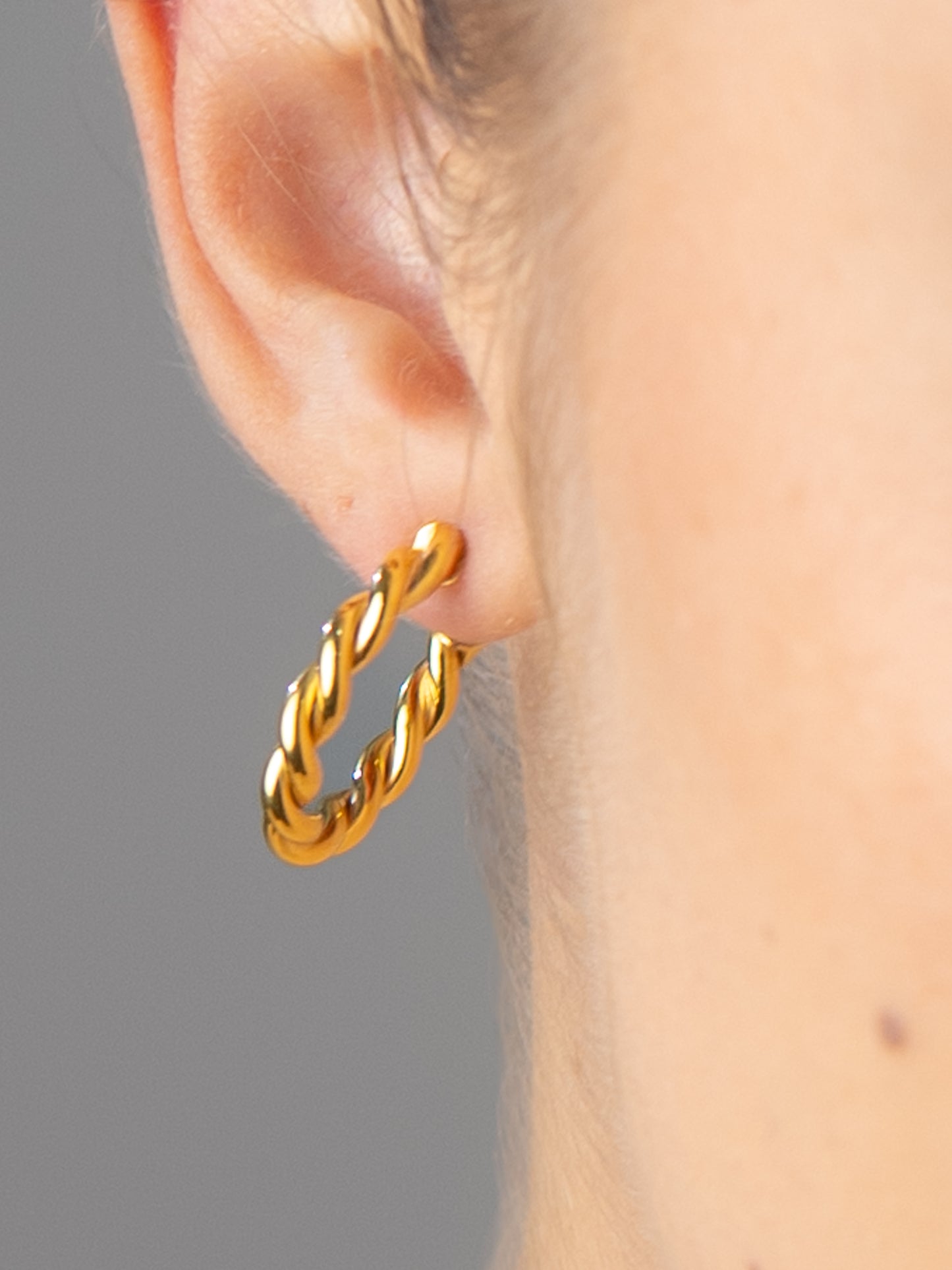 Twisted Rope Open Hoops