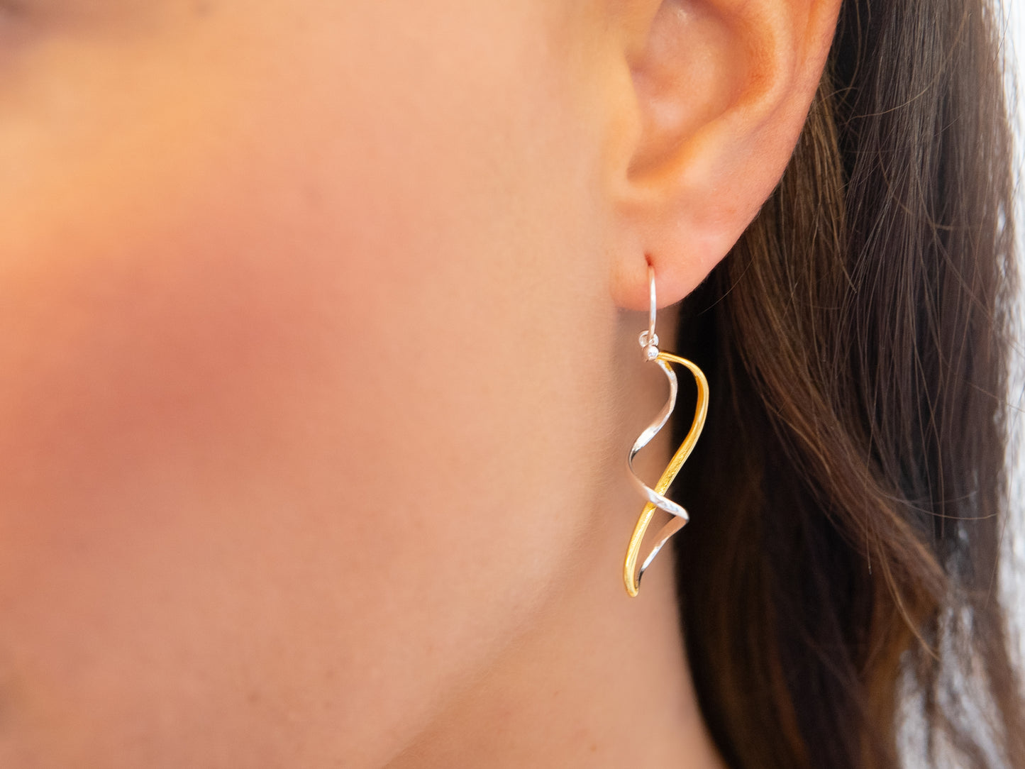 Two Tone Infinity Earrings