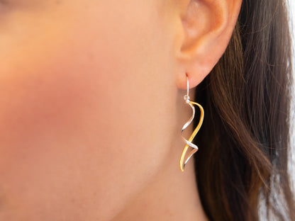 Two Tone Infinity Earrings