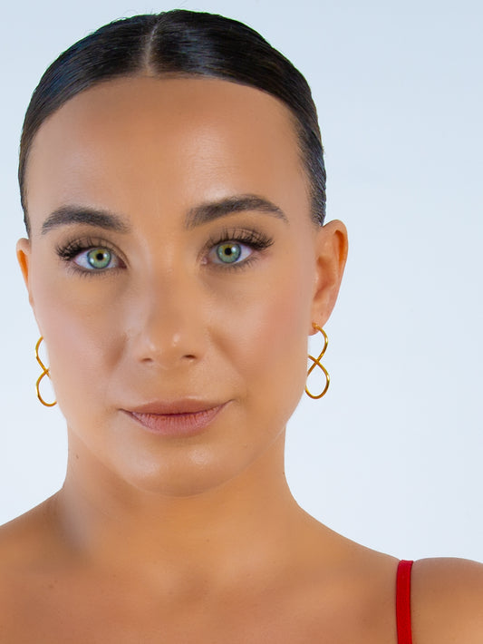 Infinity Symbol Hoops