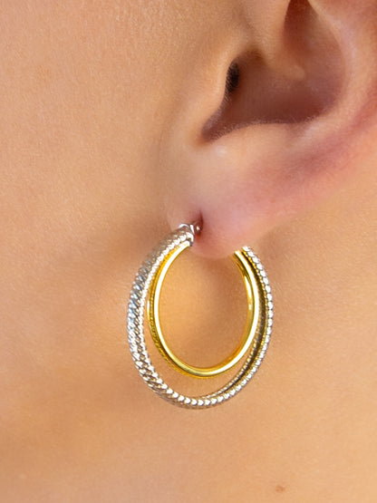 Two Tone Round Hoops