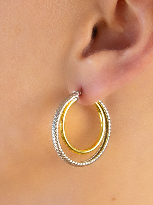 Two Tone Round Hoops