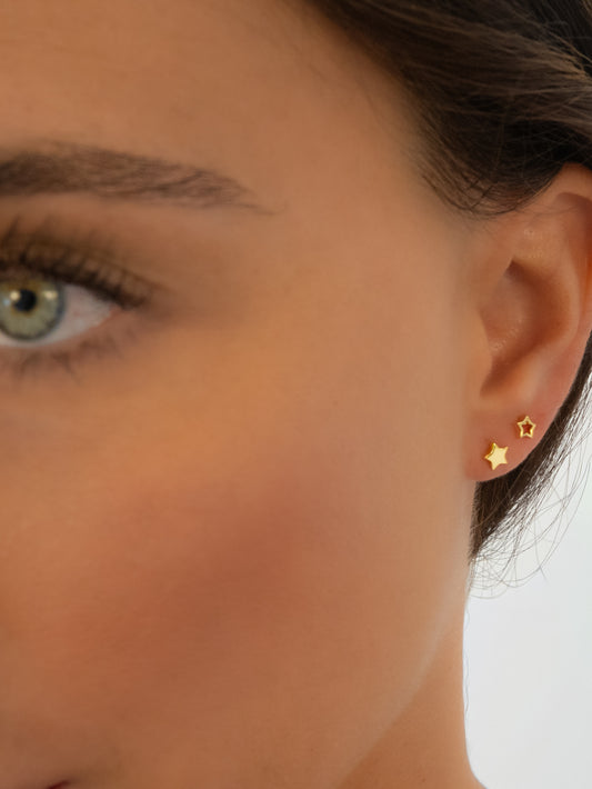 Star Studs in Four Sizes