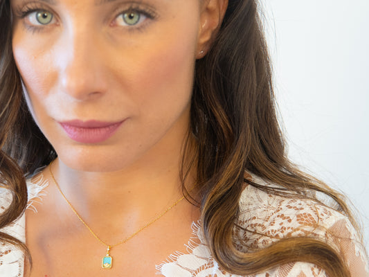 Turquoise Evil Eye Charm Necklace