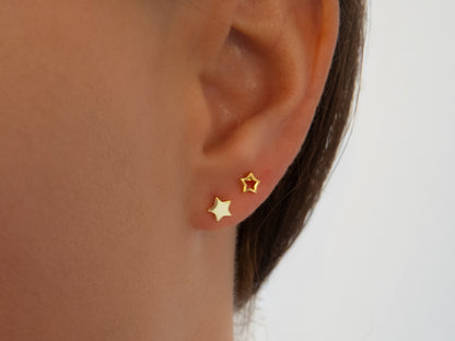 Star Studs in Four Sizes