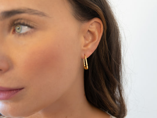 Engraved Rectangle Hoops