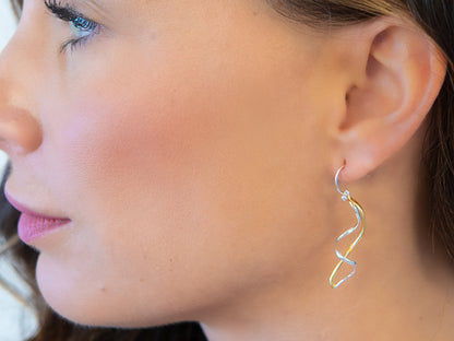 Two Tone Infinity Earrings