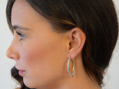 Two Tone Oval Hoops