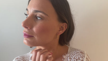 Engraved Rectangle Hoops