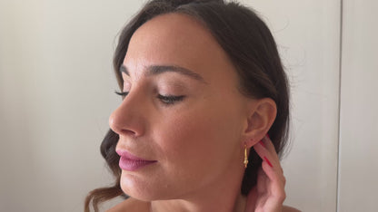 Beaded Double Hoops